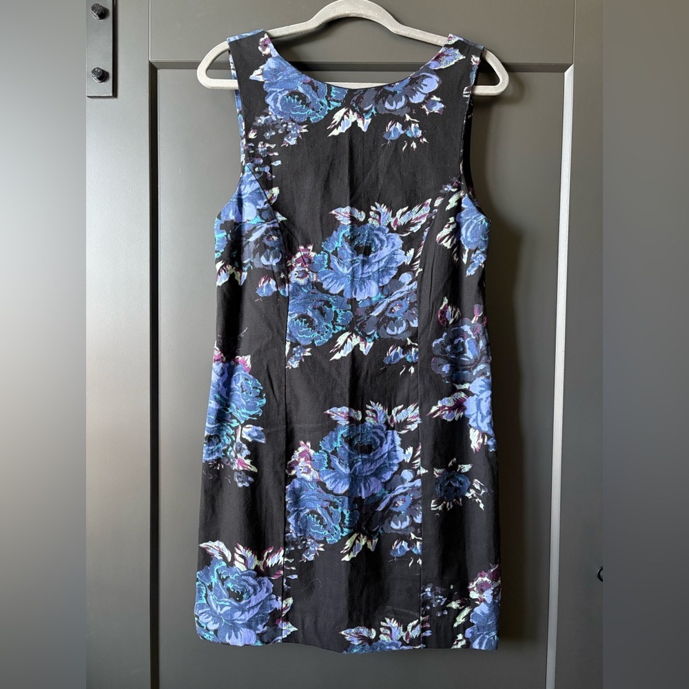NWT Free People Mayberry Mini Dress |  Scoop Back | Black Floral